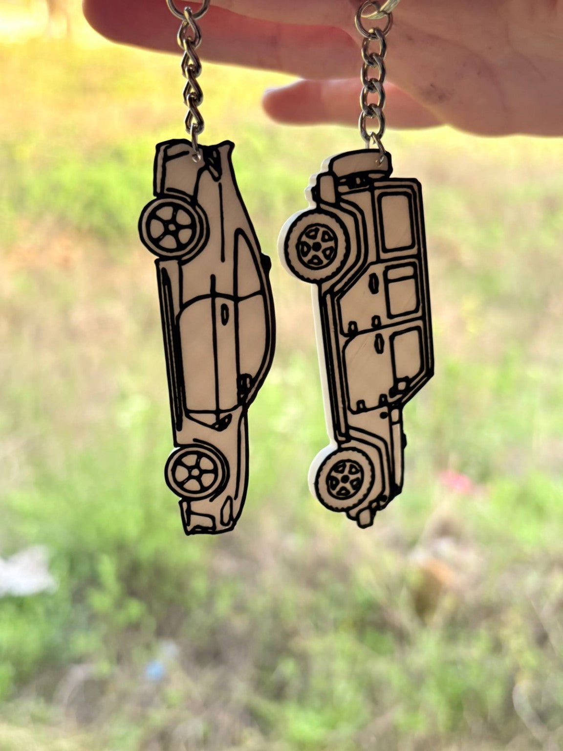 Car Silhouette Keychains