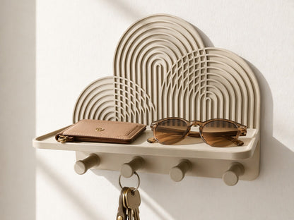 Modern Arch Key Hook Shelf
