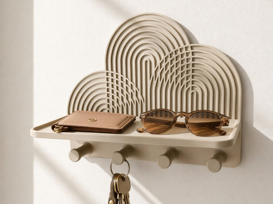 Modern Arch Key Hook Shelf