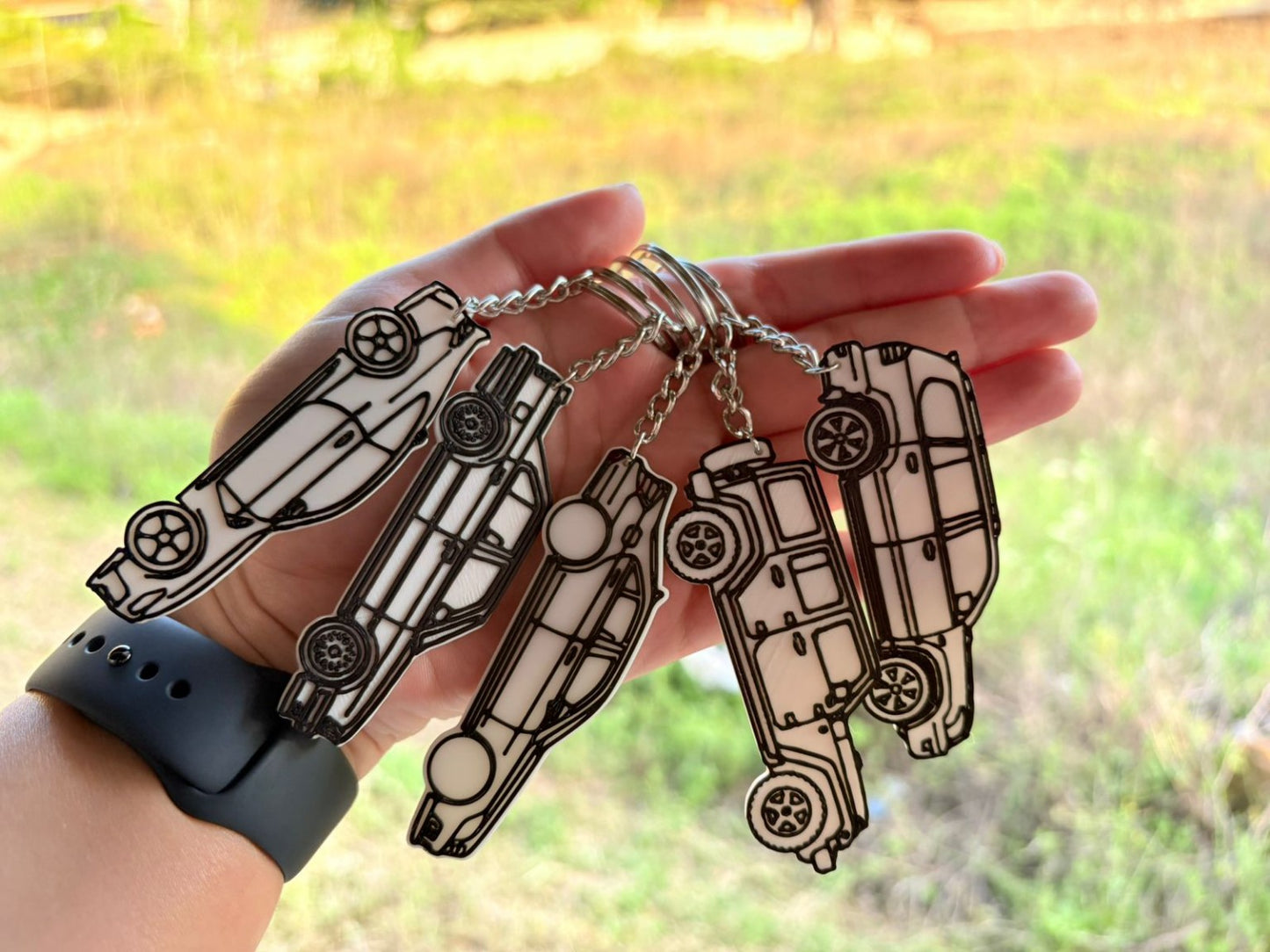 Car Silhouette Keychains