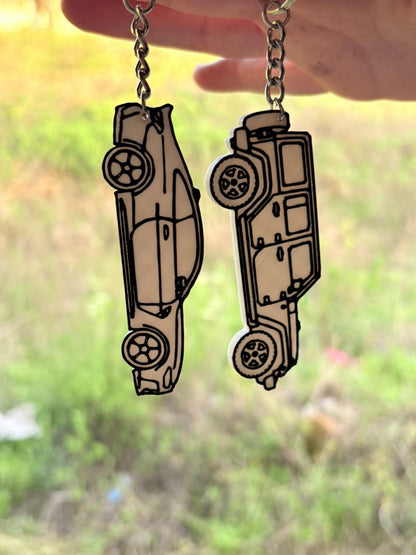 Car Silhouette Keychains